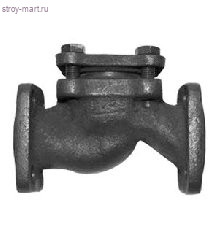 Клапан обратный чугунный Ду150 Ру16 2/створ межфл - 019-0535 Клапан обратный чугунный Ду150 Ру16 2/створ межфл - 019-0535