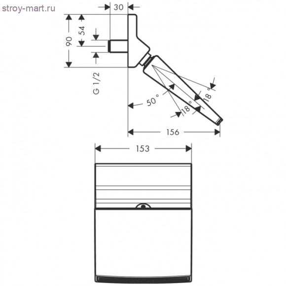Верхний душ Raindance Rainfall Stream 150, DN15 Raindance 26443000 Верхний душ Raindance Rainfall Stream 150, DN15 Raindance 26443000