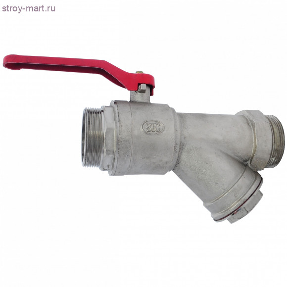Кран шаровой латунь 1074 Ду 50 НР/НР рычаг с фильтром STC 1074 Кран шаровой латунь 1074 Ду 50 НР/НР рычаг с фильтром STC 1074