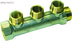 Коллектор латунь никель синий Ду 3/4х1/2 НР с шаровыми кранами на 4 выхода Faro STC 5768 - 4606034008645 Коллектор латунь никель синий Ду 3/4х1/2 НР с шаровыми кранами на 4 выхода Faro STC 5768 - 4606034008645