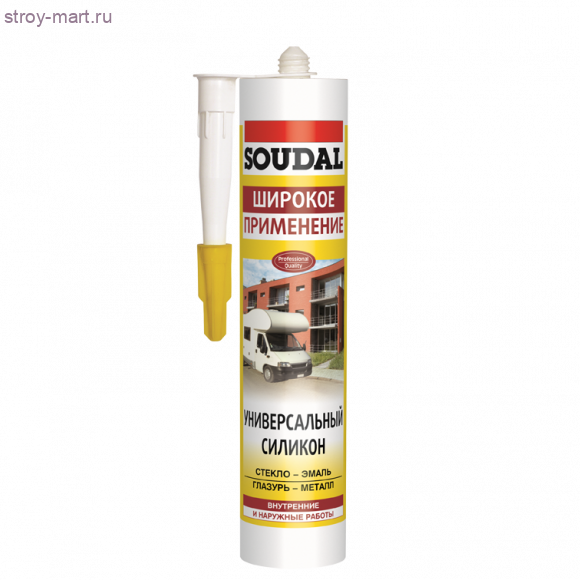 Герметик силиконовый универсальный 300мл бесцветный Soudal - 008-0535 Герметик силиконовый универсальный 300мл бесцветный Soudal - 008-0535