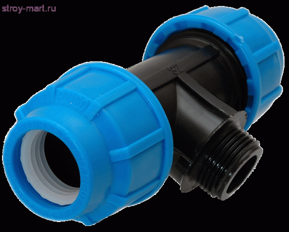 Тройник ПЭ Дн 25х1/2 ВР нап компресс - 4606034141342 Тройник ПЭ Дн 25х1/2 ВР нап компресс - 4606034141342