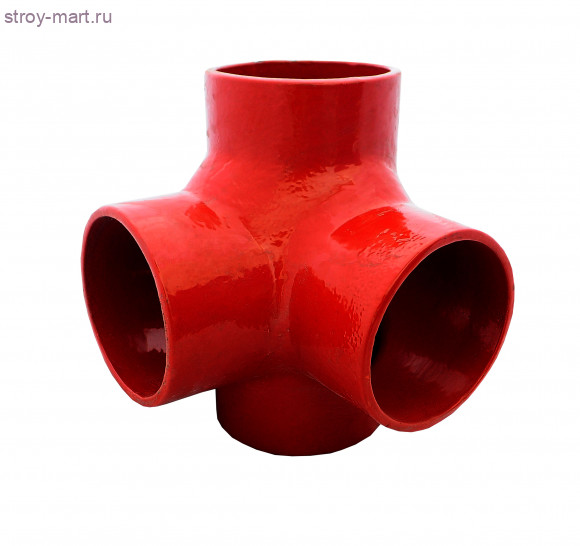 Крестовина чугун 2-х плоскостн Дн 100х100х100х90° б/растр SML - 027-3583