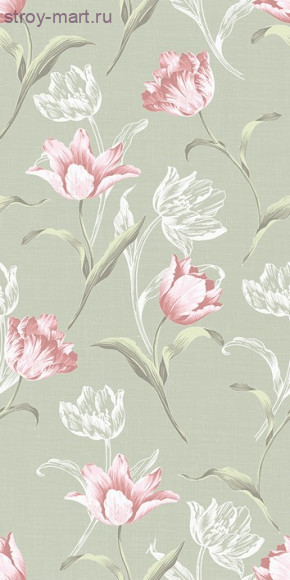 Норфолк Плитка настенная Цветы зеленый 11087T 30х60 Норфолк Плитка настенная Цветы зеленый 11087T 30х60