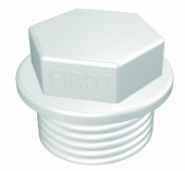 Пробка с резьбой полипропиленовая - белая напорная резьбовая PP-R 3/4' Пробка с резьбой полипропиленовая - белая напорная резьбовая PP-R 3/4'