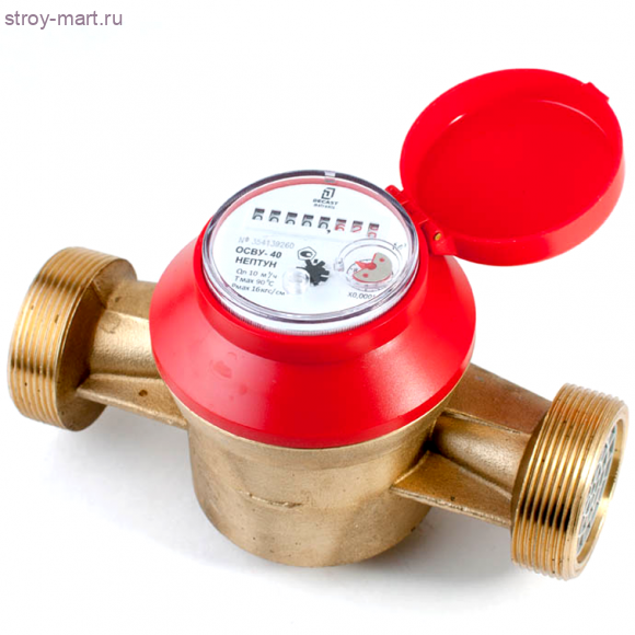 Счётчик х/в и г/в крыльчатый одноструйный ОСВУ Нептун Ду 25 Ру16 90С резьба в комплекте ПК Прибор - 030-0012 Счётчик х/в и г/в крыльчатый одноструйный ОСВУ Нептун Ду 25 Ру16 90С резьба в комплекте ПК Прибор - 030-0012