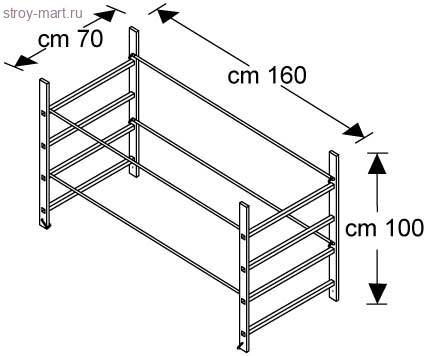 Верхнее. ограждение (1м) вышки-туры, Faraone арт. 169 - С-000102763 Верхнее. ограждение (1м) вышки-туры, Faraone арт. 169 - С-000102763