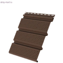 Софит GL Grand Line тройной перфорированный коричневый (0,303х3м) 0,909 м2 (22 шт./уп.) - С-000085293