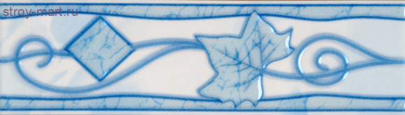 Бордюр нзкм Тибет голубой (200х57мм), 30шт в уп. - С-000114490