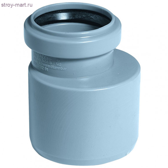 Переход PP-H серый короткий Дн 110х50 б/нап в комплекте Ostendorf 115725 - 4606034158265 Переход PP-H серый короткий Дн 110х50 б/нап в комплекте Ostendorf 115725 - 4606034158265