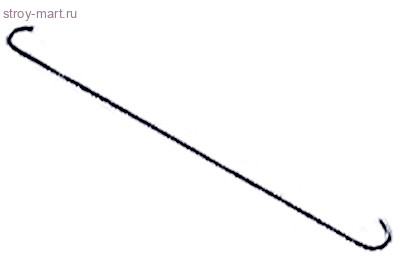 Противоветровый зажим для керамической черепицы R32, сталь - С-000116006 Противоветровый зажим для керамической черепицы R32, сталь - С-000116006