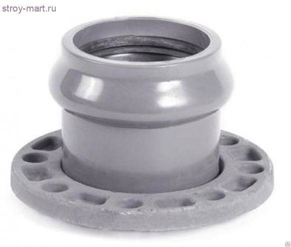 Патрубок раструбный с металлическим фланцем - напорный НПВХ Дн225х200 Патрубок раструбный с металлическим фланцем - напорный НПВХ Дн225х200