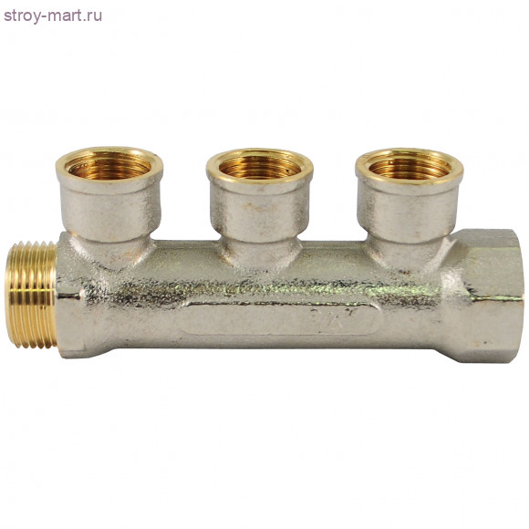 Коллектор латунь никель Ду 3/4х1/2 ВР на 4 выхода Faro STC 5758 - 4606034008492 Коллектор латунь никель Ду 3/4х1/2 ВР на 4 выхода Faro STC 5758 - 4606034008492