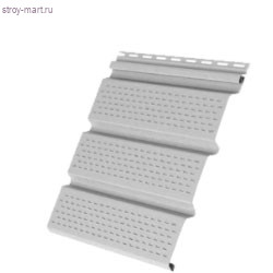 Софит GL Grand Line тройной перфорированный белый (0,303х3м) 0,909 м2 (22 шт./уп.) - С-000085292