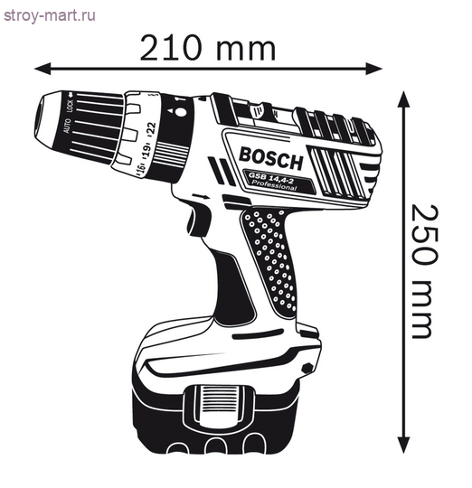 Аккумуляторная ударная дрель-шуруповерт Bosch GSB 14,4-2 Professional - 06019A7400