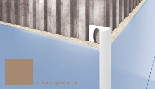 Профиль для плитки CEZAR внешний 7мм светло-коричневый Профиль для плитки CEZAR внешний 7мм светло-коричневый