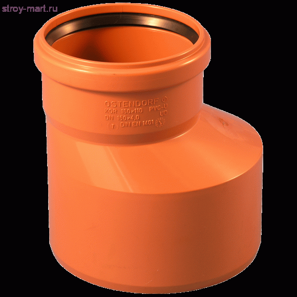 Переход НПВХ коричневый Дн 160х110 б/нап в комплекте - 027-1687 Переход НПВХ коричневый Дн 160х110 б/нап в комплекте - 027-1687