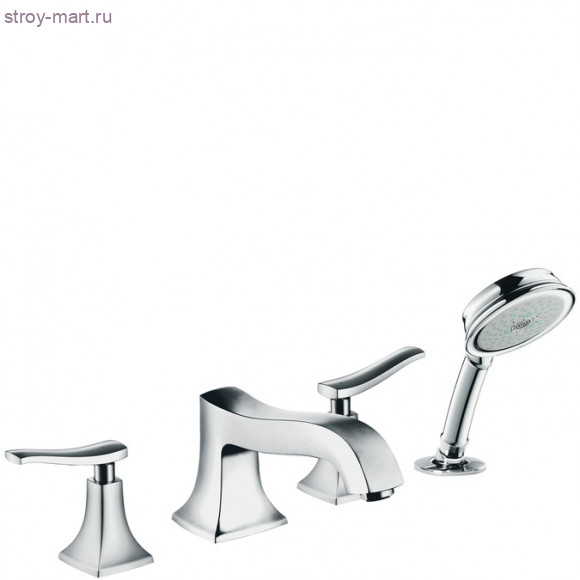 Смеситель на край ванны, на 4 отверстия, ї’ Metris Classic 31314000 Смеситель на край ванны, на 4 отверстия, ї’ Metris Classic 31314000