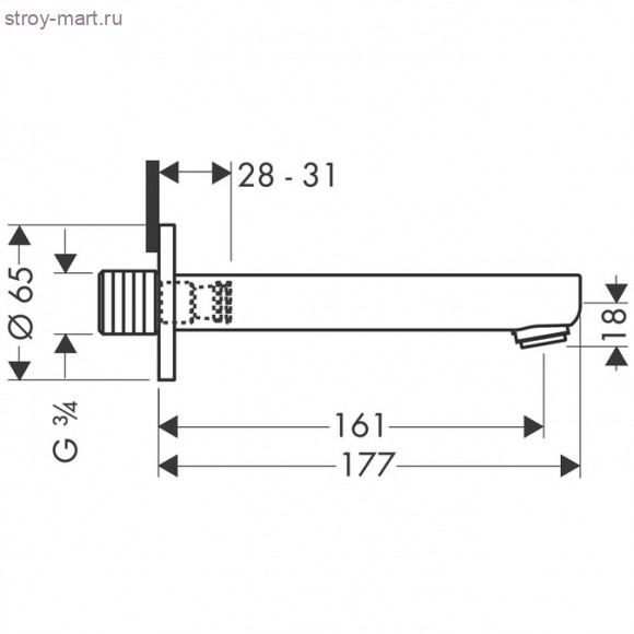 Излив на ванну, ?’ Metropol S 14420000 Излив на ванну, ?’ Metropol S 14420000