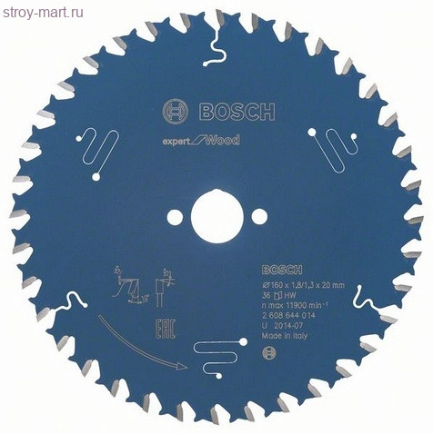 Цирк диск Expert for Wood 160x20x1.8/1.3x36T - 2608644014 Цирк диск Expert for Wood 160x20x1.8/1.3x36T - 2608644014