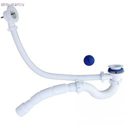 Сифон для ванны пл/сетка 1 1/2х40/50 трубный с выпуском с гофрой АНИ Пласт C6155 -4607057962822