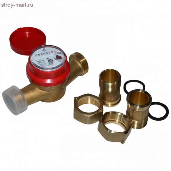 Счётчик х/в и г/в крыльчатый одноструйный ОСВУ Нептун Ду 40 Ру16 90С резьба в комплекте ПК Прибор - 030-0370 Счётчик х/в и г/в крыльчатый одноструйный ОСВУ Нептун Ду 40 Ру16 90С резьба в комплекте ПК Прибор - 030-0370