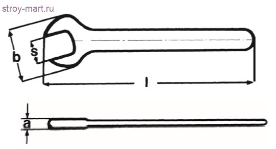 Ключ рожковый односторонний 98 00 16 - KN-980016 Ключ рожковый односторонний 98 00 16 - KN-980016