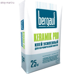 Клей для плитки усиленный Bergauf Keramik Pro, (25 кг) 54/56 шт/под - С-000046087 Клей для плитки усиленный Bergauf Keramik Pro, (25 кг) 54/56 шт/под - С-000046087