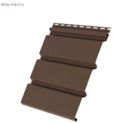 Софит GL Grand Line тройной без перфорации коричневый (0,303х3м) 0,909 м2 (22 шт./уп.) - С-000085291