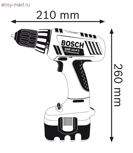 Аккумуляторная дрель-шуруповерт Bosch GSR 14,4-2 Professional - 0601918G20 Аккумуляторная дрель-шуруповерт Bosch GSR 14,4-2 Professional - 0601918G20