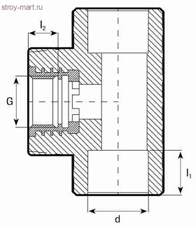 Тройник PP-R комбинированн серый Дн 25x1/2 ВР Firat - 4606034033470 Тройник PP-R комбинированн серый Дн 25x1/2 ВР Firat - 4606034033470