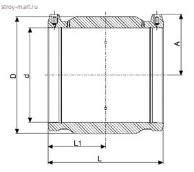 Муфта ПЭ переходн SDR11 Дн 160х110 нап эл/св - 027-3403