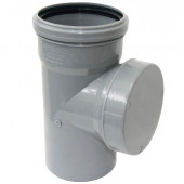 Ревизия PP-H серый Дн 110 б/нап с крышкой в комплекте РосТурПласт 11373 - 4606034124246 Ревизия PP-H серый Дн 110 б/нап с крышкой в комплекте РосТурПласт 11373 - 4606034124246