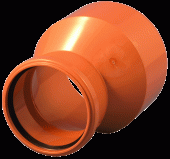 Переход НПВХ коричневый Дн 200х160 б/нап в комплекте - 027-1688 Переход НПВХ коричневый Дн 200х160 б/нап в комплекте - 027-1688