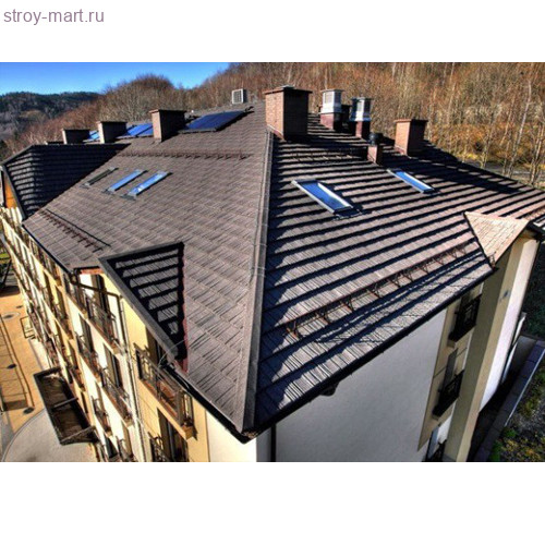 Черепица Decra Stratos Серый валун1290ммх360мм (общ.пл. 0,390м2) - С-000112133 Черепица Decra Stratos Серый валун1290ммх360мм (общ.пл. 0,390м2) - С-000112133