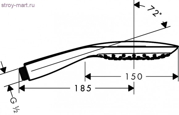 Ручной душ PuraVida 150 3jet, ?’ PuraVida 28557000