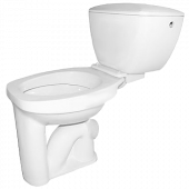 Унитаз Комфорт белый шток косой выпуск с бачком и полочкой болт манжет б/комплекта Лобня - 4606034006252