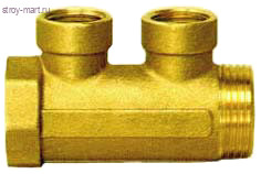 Коллектор латунь Ду 1х1/2 ВР на 4 выхода Faro STC 5756 - 4606034008461