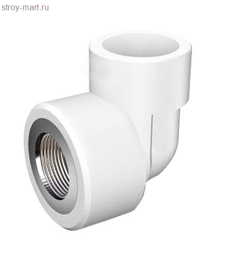 Угольник PP-R комбинированн белый Дн 25x1/2 ВР ПК Контур - 027-4490 Угольник PP-R комбинированн белый Дн 25x1/2 ВР ПК Контур - 027-4490