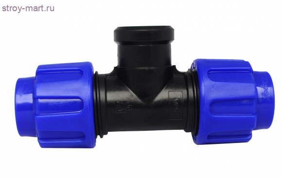Тройник ПЭ Дн 50х1 1/2 ВР нап компресс - 4606034036693 Тройник ПЭ Дн 50х1 1/2 ВР нап компресс - 4606034036693