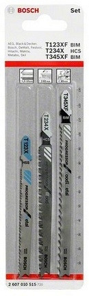 3 ЛОБЗИКОВЫЕ ПИЛКИ T 101 ВIF, T 101AOF - 2608636429 3 ЛОБЗИКОВЫЕ ПИЛКИ T 101 ВIF, T 101AOF - 2608636429