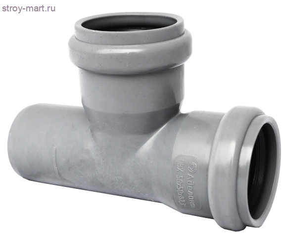Тройник НПВХ серый Дн 110х110х45° б/нап в комплекте ТУ 6-49-33-92 - 027-1726