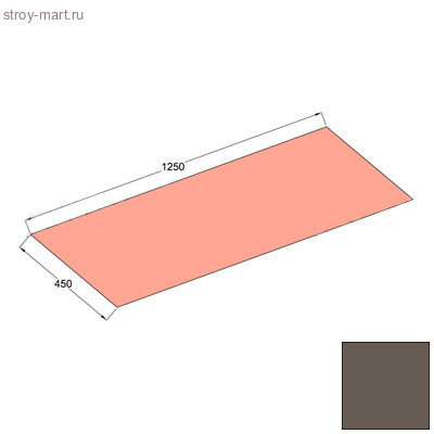 Лист плоский Decra Classic/Roman/Stratos 1250ммх450мм Серый валун - С-000113501 Лист плоский Decra Classic/Roman/Stratos 1250ммх450мм Серый валун - С-000113501