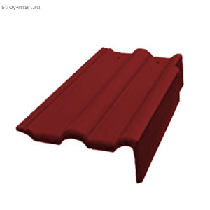 Браас Янтарь боковая цементно-песчаная черепица левая вишня (3 шт/м.п.) - С-000116098 Браас Янтарь боковая цементно-песчаная черепица левая вишня (3 шт/м.п.) - С-000116098