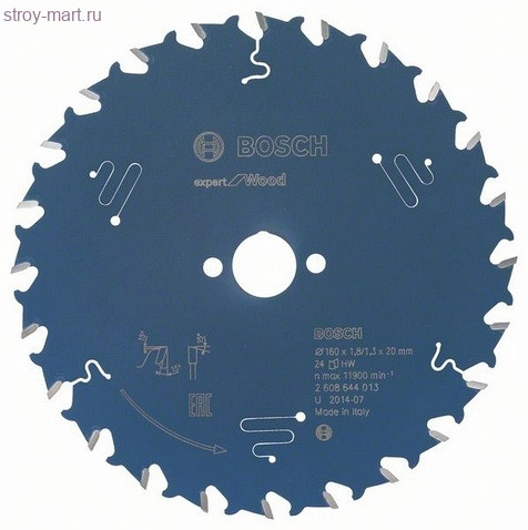 Цирк диск Expert for Wood 160x20x1.8/1.3x24T - 2608644013 Цирк диск Expert for Wood 160x20x1.8/1.3x24T - 2608644013