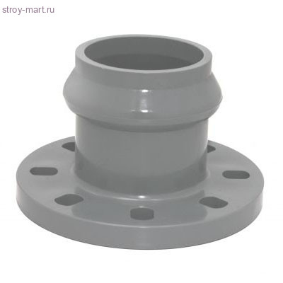 Патрубок раструбный с ПВХ фланцем - напорный НПВХ Дн160х150