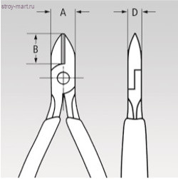 Кусачки диагональные для электроники 75 02 125 - KN-7502125