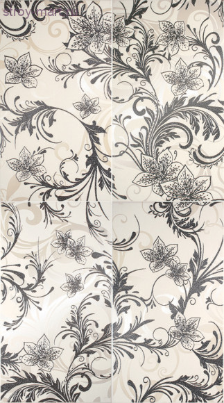 Азур Крем Панно белый (4 плитки)1609-0007 50х90 Азур Крем Панно белый (4 плитки)1609-0007 50х90