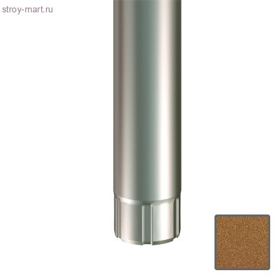 Lindab, Водосточная труба 100 мм*3 м (778) RAL 8003 медный металлик - С-000095919