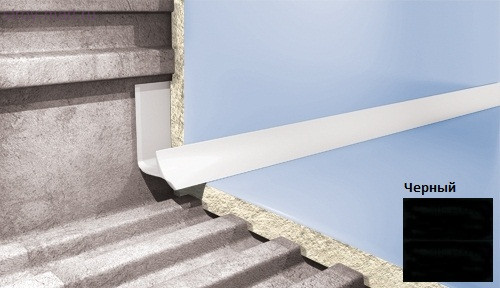 Профиль для плитки CEZAR внутренний 7мм черный Профиль для плитки CEZAR внутренний 7мм черный